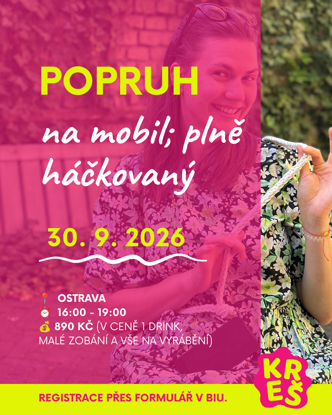 Popruh na mobil, plně háčkovaný — 30. 9. 2026