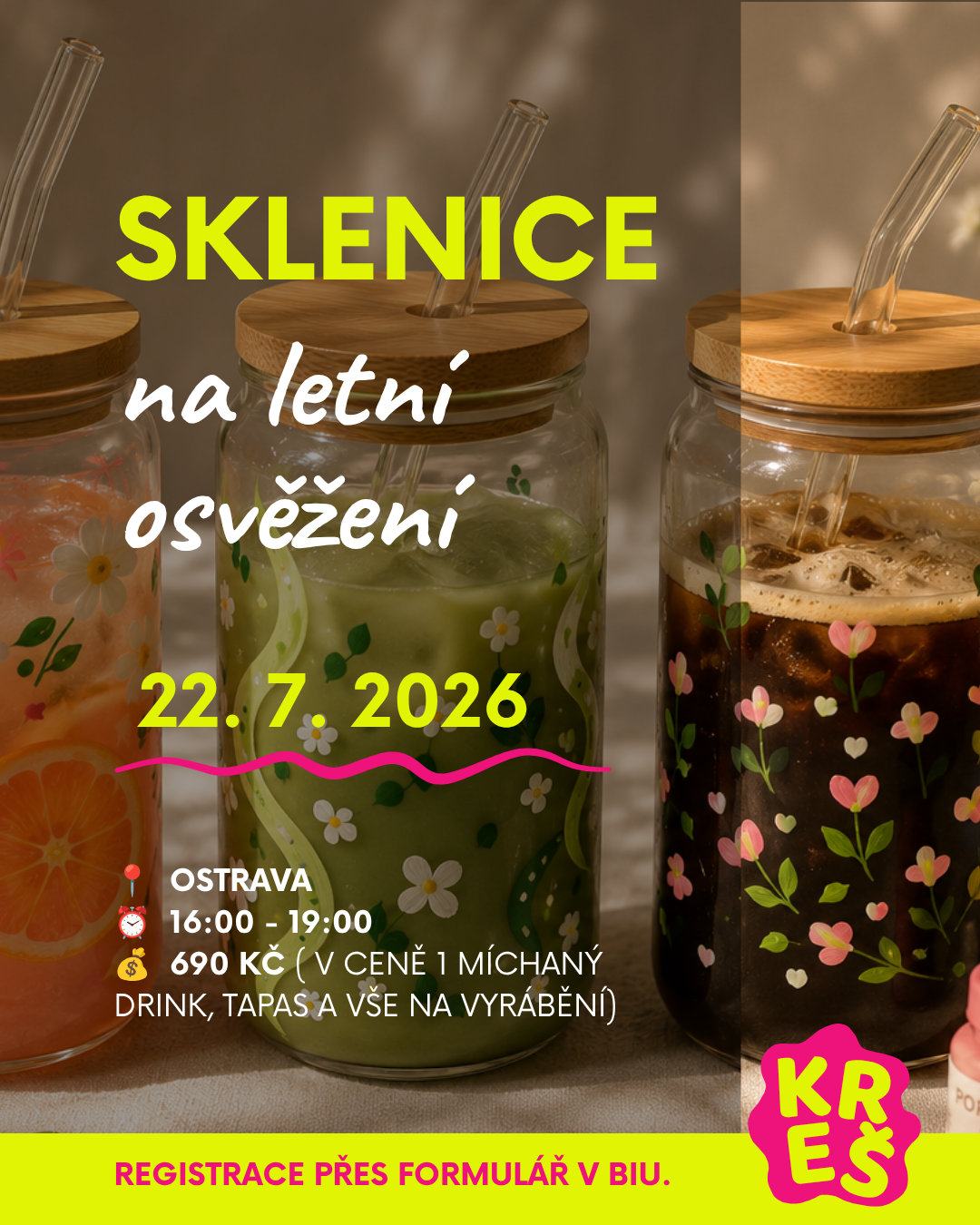 Sklenice na letní osvěžení